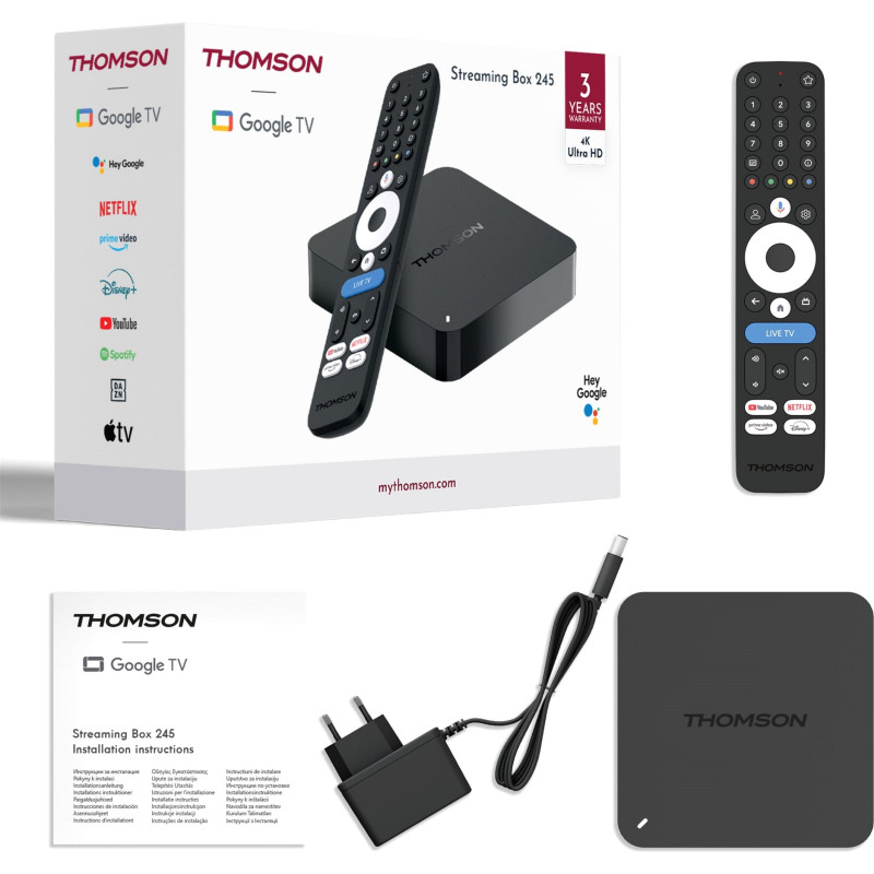 Медіаплеєр Thomson Streaming Box 4K UHD 245G