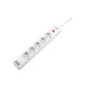 2E 5XSchuko 3G*1.5мм, 3*USB-A, 2м, white (2E-SP515M2USBWH)