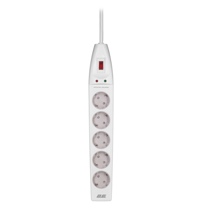 2E 5XSchuko 3G*1.5мм, 3м, white (2E-SP515M3WH)