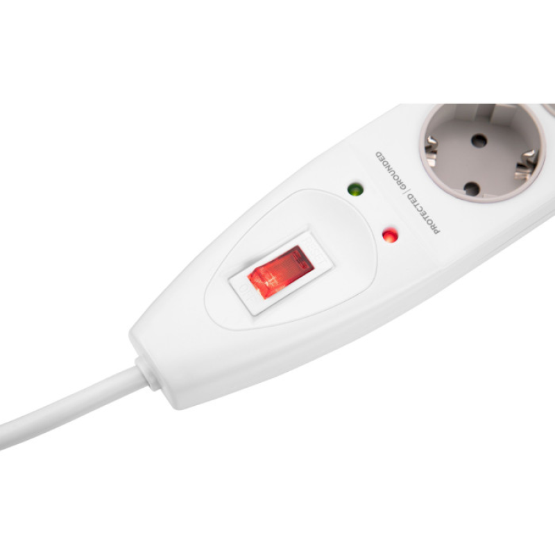 2E 5XSchuko 3G*1.5мм, 3м, white (2E-SP515M3WH)