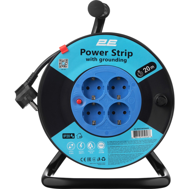 Мережевий фільтр-подовжувач 2E  2E-CR4315IP20M20