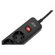 2E 5XSchuko 3G*1.5мм, 3*USB-A, 2м, black (2E-SP515M2USBBK)