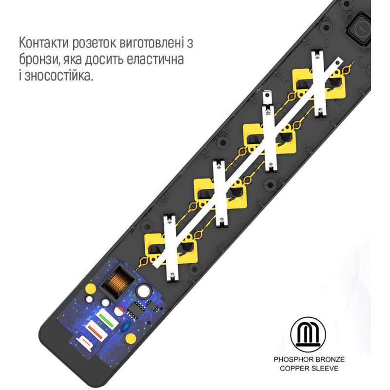 Сетевой фильтр-удлинитель ColorWay CW-CHE432PDB