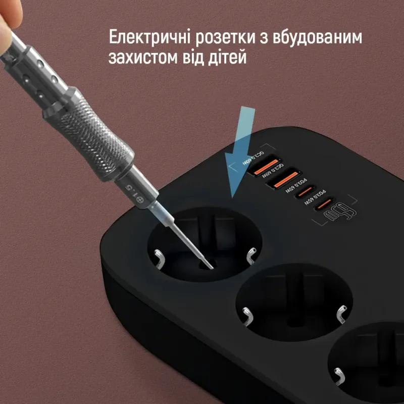 Сетевой фильтр-удлинитель ColorWay  CW-CHE34PDB