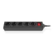 Сетевой фильтр-удлинитель REAL-EL RS-Protect M 10м Black (EL122300037)