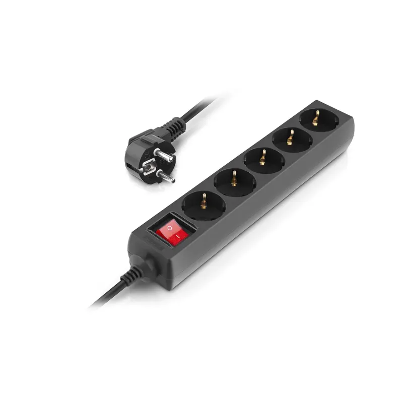 Сетевой фильтр-удлинитель REAL-EL RS-Protect M 10м Black (EL122300037)