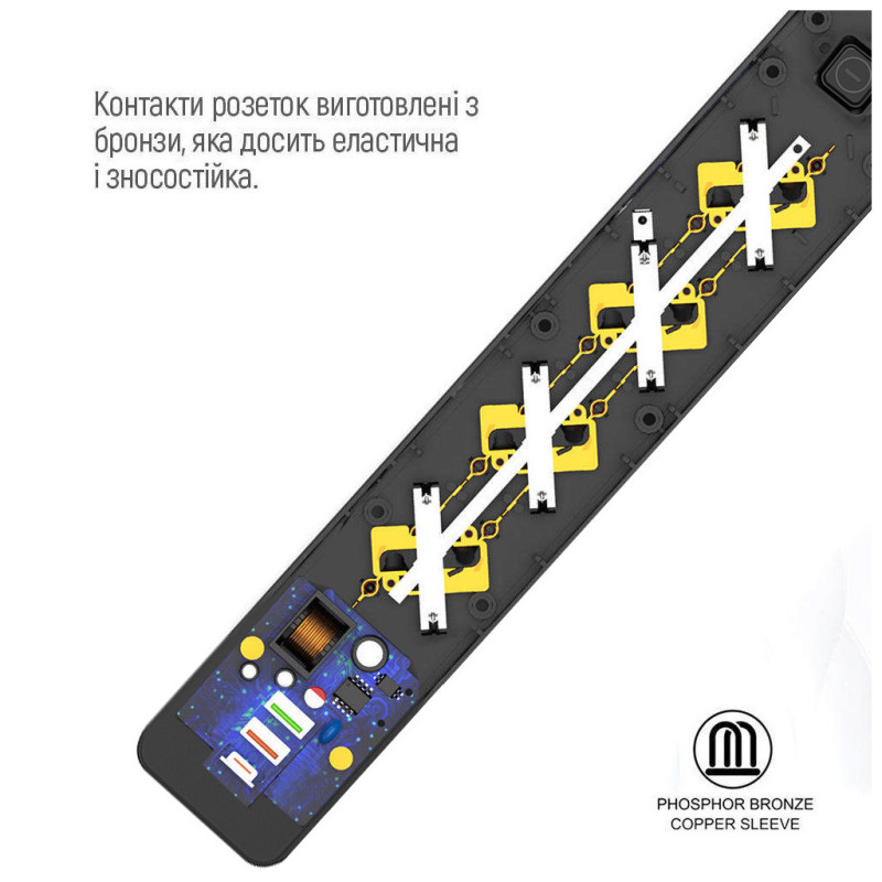 Мережевий фільтр-подовжувач ColorWay CW-CHE435PDB