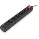 Мережевий фільтр-подовжувач REAL-EL RS-PROTECT 605 3m, black (EL122300041)
