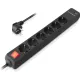 Мережевий фільтр-подовжувач REAL-EL RS-PROTECT 605 3m, black (EL122300041)