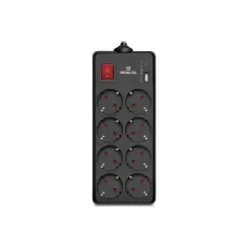 Мережевий фільтр-подовжувач REAL-EL RS-PROTECT 805 3m, black (EL122300043)