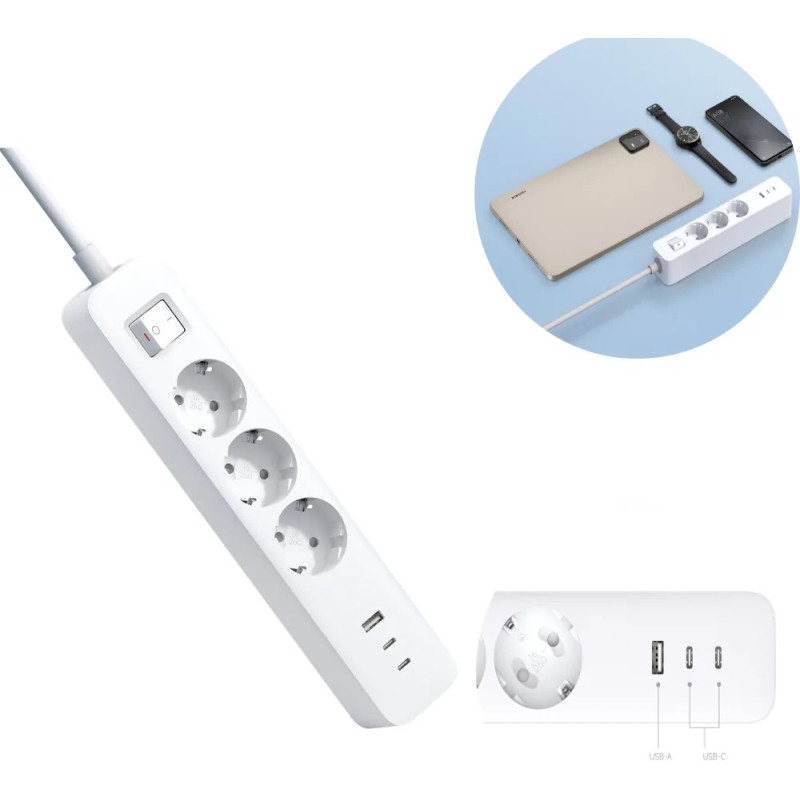 Сетевой фильтр-удлинитель Xiaomi 20W Power Strip White (BHR07UKEU)