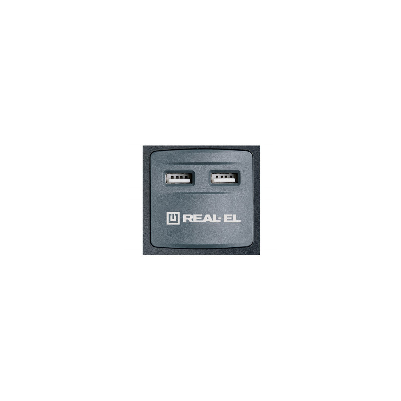 REAL-EL RS-8F USB CHARGE 3M, BLACK (EL122300004)