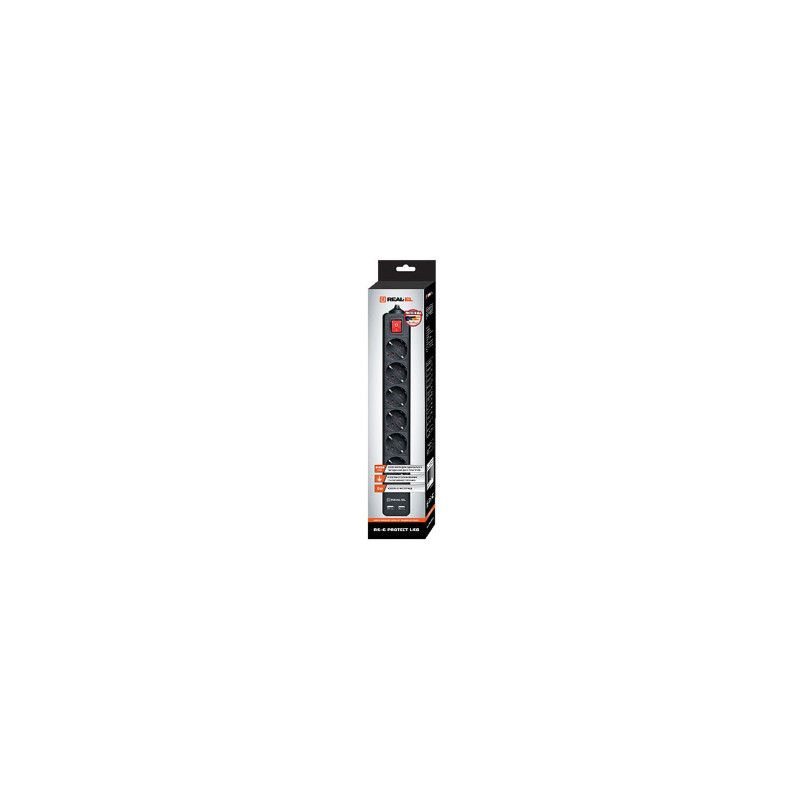 REAL-EL RS-6 PROTECT USB 5m black (EL122300018)