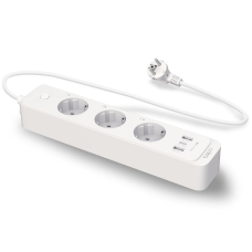TP-Link TAPO P300 Smart Wi-Fi Power Strip White, 3 розетки, 1xUSB-C, 2xUSB, 1.5м