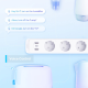 TP-Link TAPO P300 Smart Wi-Fi Power Strip White, 3 розетки, 1xUSB-C, 2xUSB, 1.5м