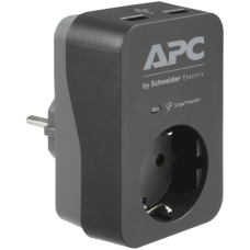 APC SurgeArrest 1 розетка, 2 USB Black (PME1WU2B-RS)