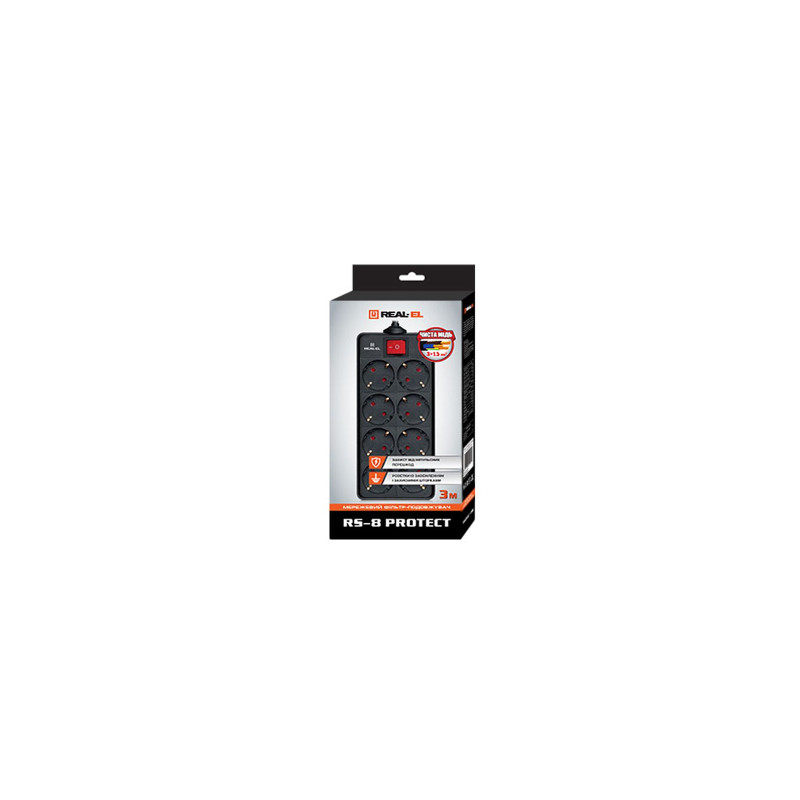 REAL-EL RS-8 PROTECT 1.8m black (EL122300021)