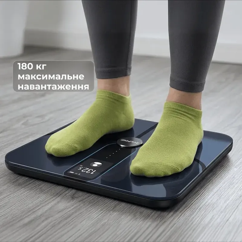 Ваги підлогові RENPHO Elis Nova Smart Wi-Fi Body Scale Black (R-A031)
