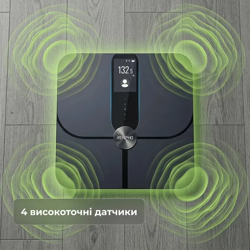 Ваги підлогові RENPHO Elis Nova Smart Wi-Fi Body Scale Black (R-A031)
