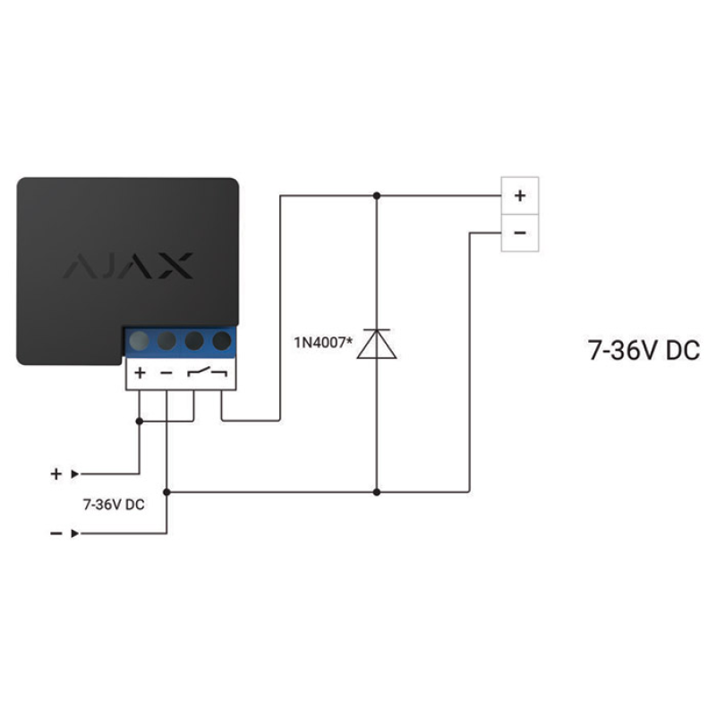 Ajax Relay 7-24V 13А 3kW с сухим контактом (10019)