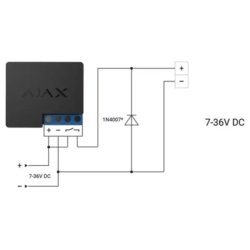 Ajax Relay 7-24V 13А 3kW с сухим контактом (10019)