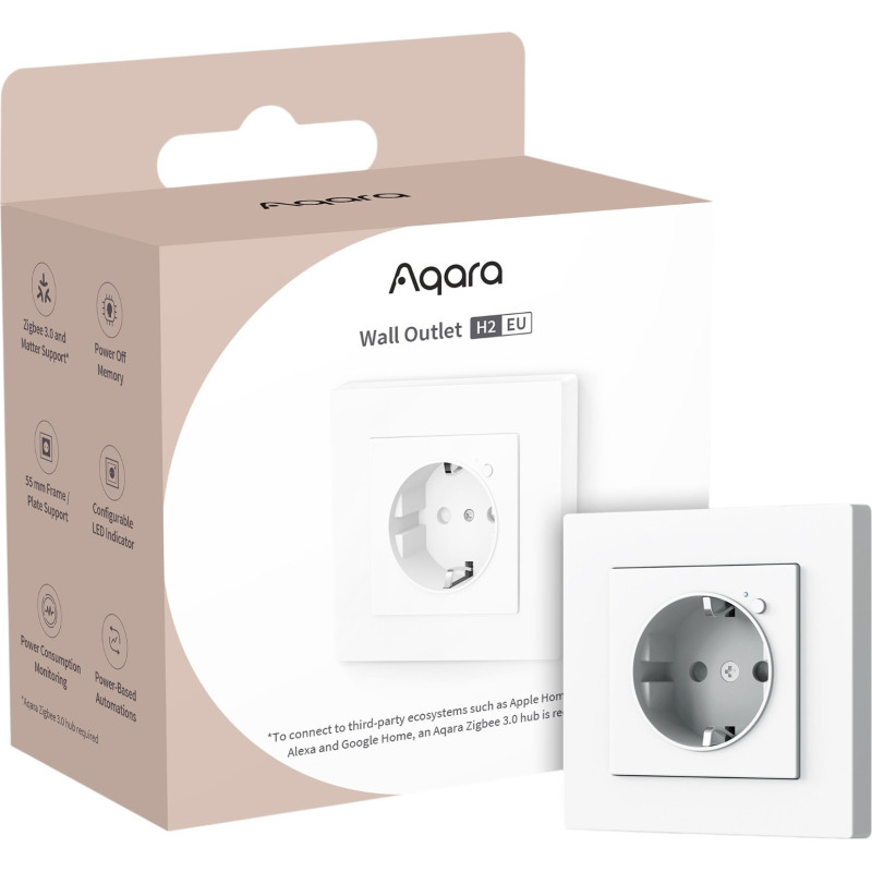 Смарт-розетка Aqara Wall Outlet H2 EU (WP-P01D)