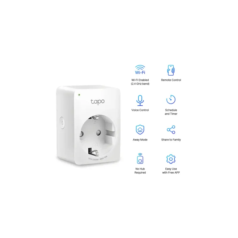 Смарт-розетка TP-Link Tapo P100 Wi-Fi 2-pack