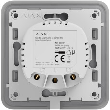 Розетка Ajax LightCore 2-gang for LightSwitch Jeweller (000029718)