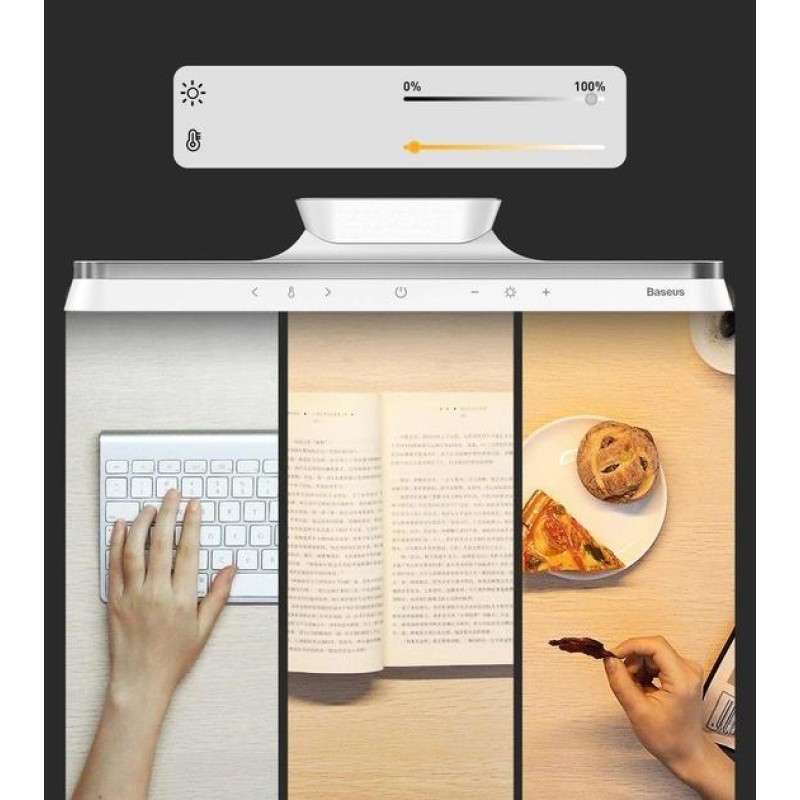 Лампа Baseus Magnetic Stepless Dimming Charging Desk Lamp Pro White (DGXC-02)