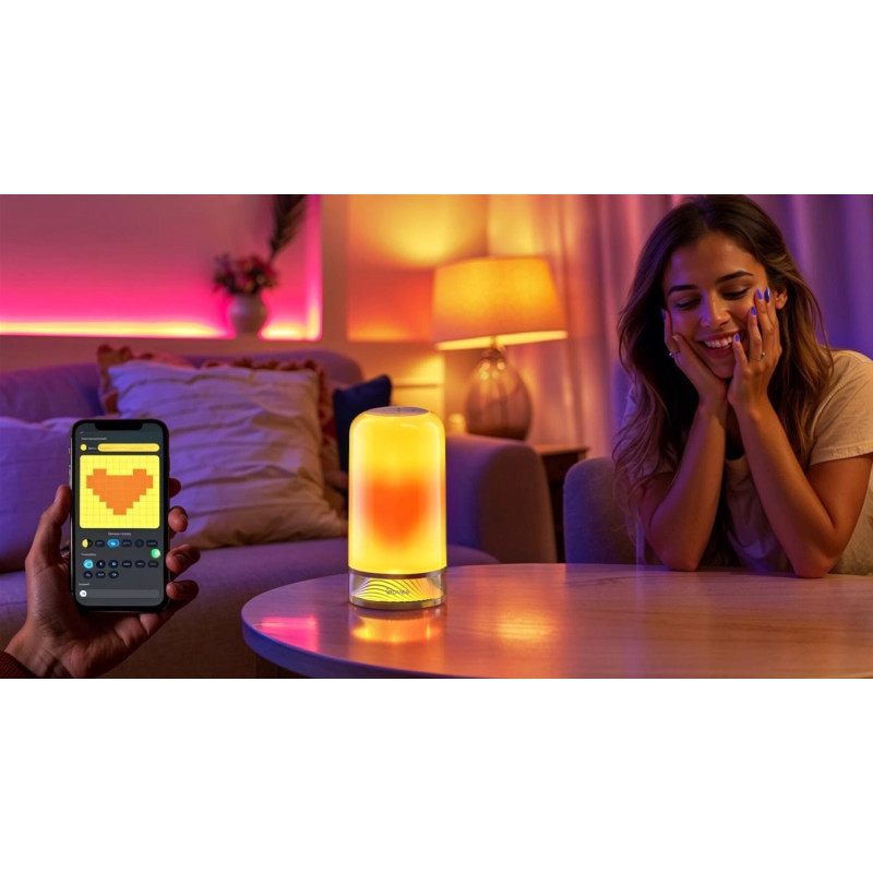 Лампа Govee H6022 Table Lamp 2 RGBICWW Wi-Fi/Bluetooth White (H60223D1)