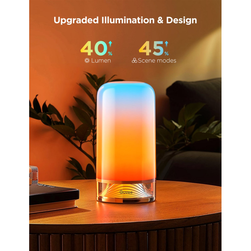 Лампа Govee H6022 Table Lamp 2 RGBICWW Wi-Fi/Bluetooth White (H60223D1)