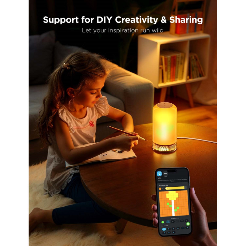 Лампа Govee H6022 Table Lamp 2 RGBICWW Wi-Fi/Bluetooth White (H60223D1)