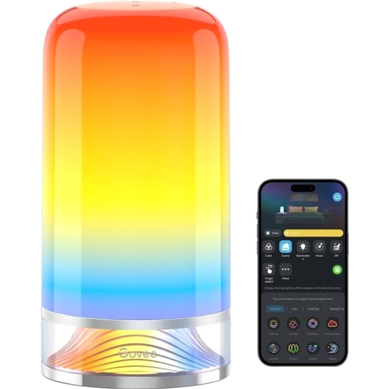 Лампа Govee H6022 Table Lamp 2 RGBICWW Wi-Fi/Bluetooth White (H60223D1)