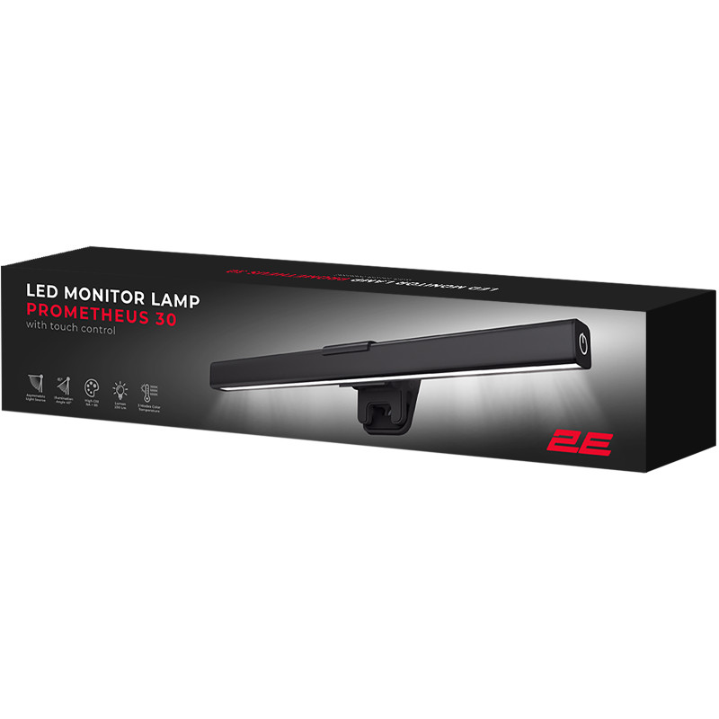 Лампа 2E Prometheus 30 5W 3000-6000K USB-A/USB-C Black на монітор (2E-DL002BK)