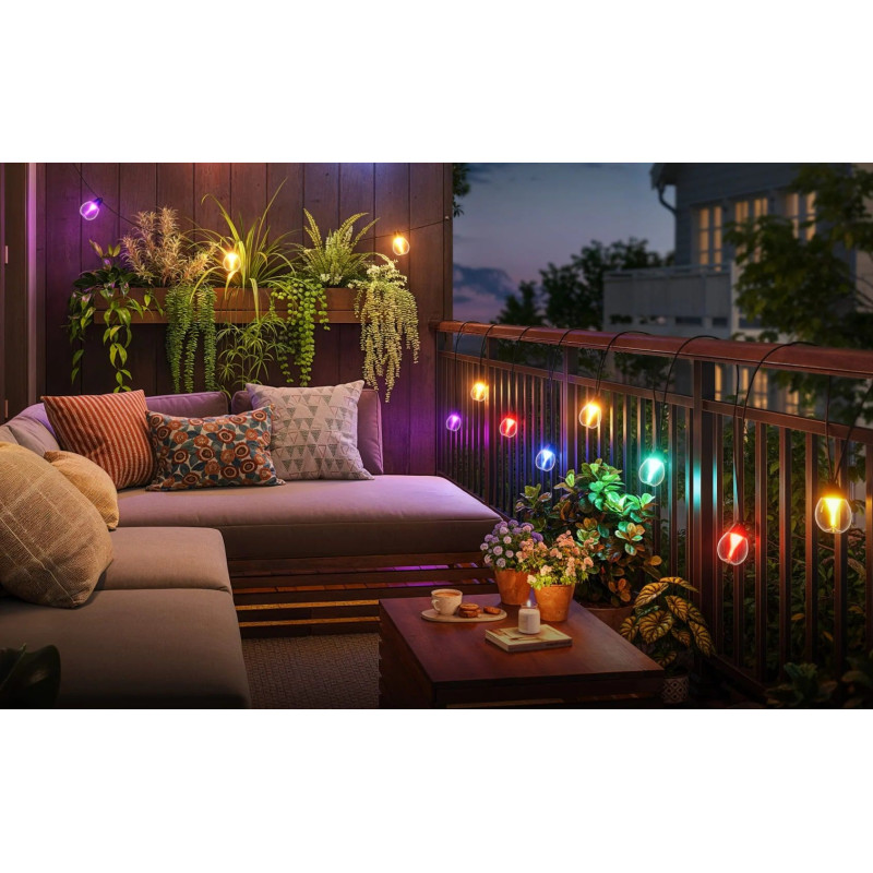 Лампа Govee H7025 Outdoor Clear Bulb String Lights, WI-FI/Bluetooth (H7025CB1)