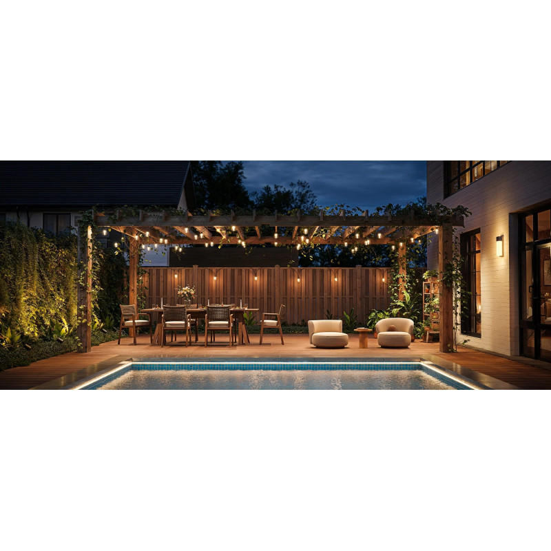 Лампа Govee H7025 Outdoor Clear Bulb String Lights, WI-FI/Bluetooth (H7025CB1)