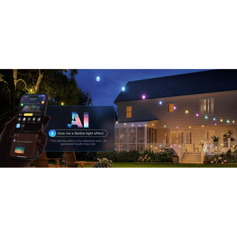 Лампа Govee H7025 Outdoor Clear Bulb String Lights, WI-FI/Bluetooth (H7025CB1)