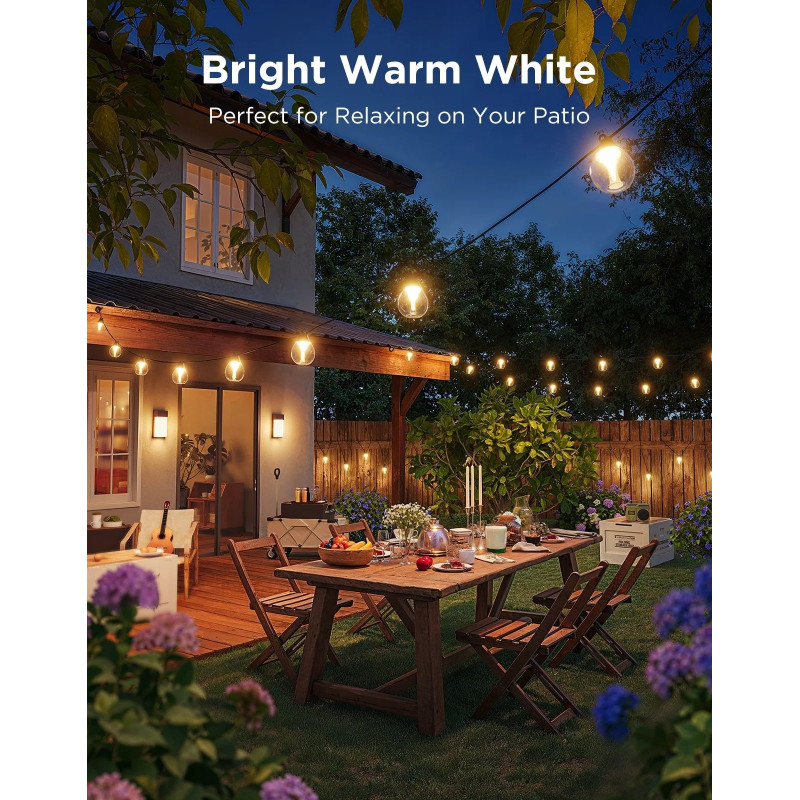 Лампа Govee H7025 Outdoor Clear Bulb String Lights, WI-FI/Bluetooth (H7025CB1)