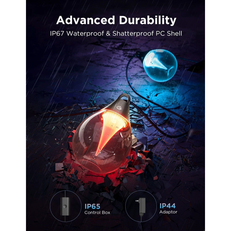 Лампа Govee H7025 Outdoor Clear Bulb String Lights, WI-FI/Bluetooth (H7025CB1)