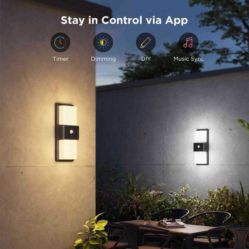 Лампа Govee H7078 Smart Outdoor Wall light, RGBICWW, IP65, белый (H7078CD1)