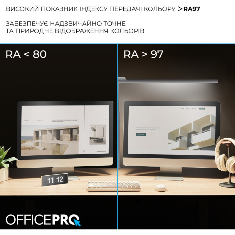 OfficePro LED 24W 1000Lm 2700-6500К White для монітора (SL210W)