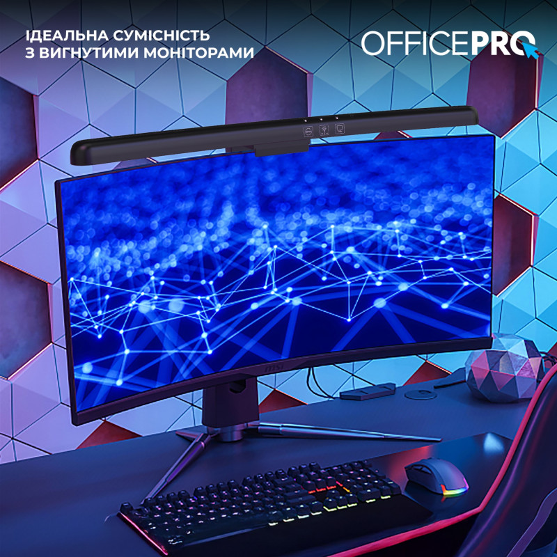 OfficePro LED ScreenBar 5W 3000-6500K USB 5V Black (SL100B)