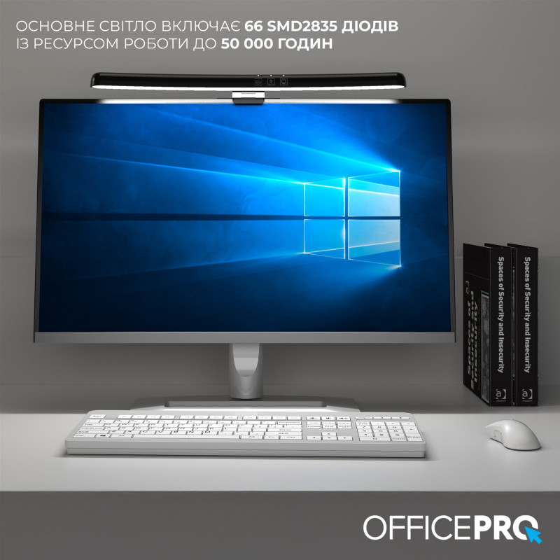 OfficePro LED ScreenBar 5W 3000-6500K USB 5V Black (SL100B)