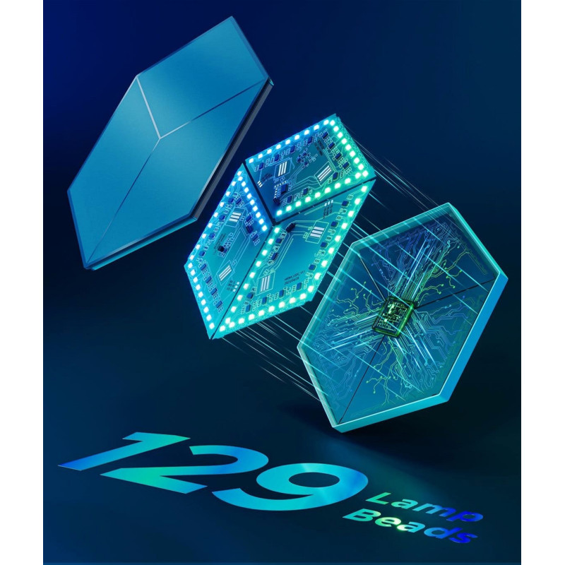 Потолочный светильник Govee H606A Glide Hexagon Light, 7, RGBIC, WI-FI/Bluetooth Белый (H606AC81)