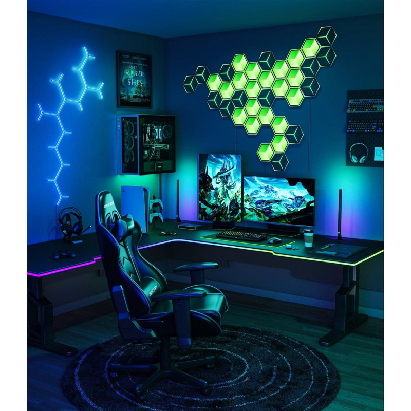 Потолочный светильник Govee H606A Glide Hexagon Light, 7, RGBIC, WI-FI/Bluetooth Белый (H606AC81)