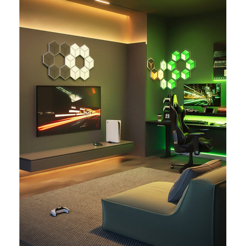 Потолочный светильник Govee H606A Glide Hexagon Light, 7, RGBIC, WI-FI/Bluetooth Белый (H606AC81)