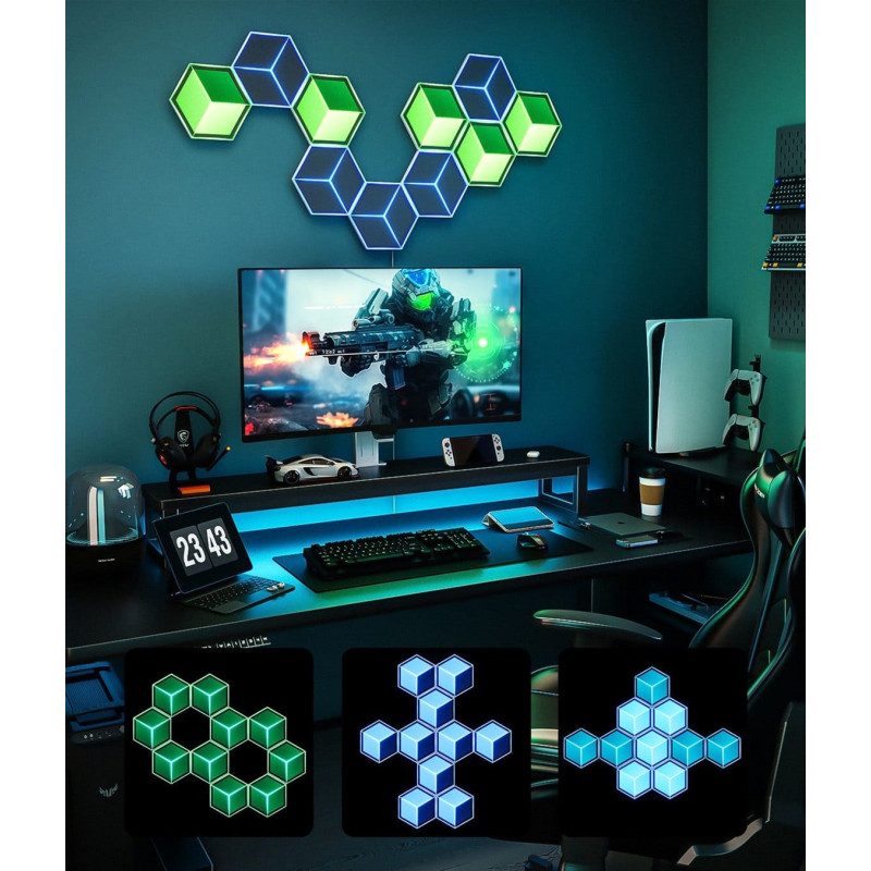 Потолочный светильник Govee H606A Glide Hexagon Light, 7, RGBIC, WI-FI/Bluetooth Белый (H606AC81)