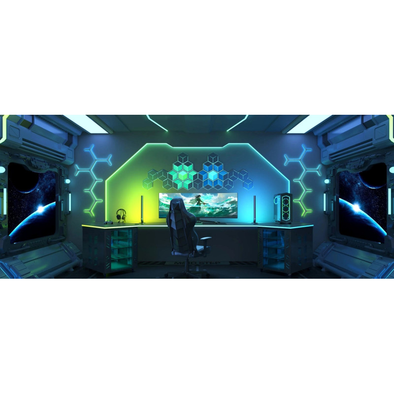 Потолочный светильник Govee H606A Glide Hexagon Light, 7, RGBIC, WI-FI/Bluetooth Белый (H606AC81)