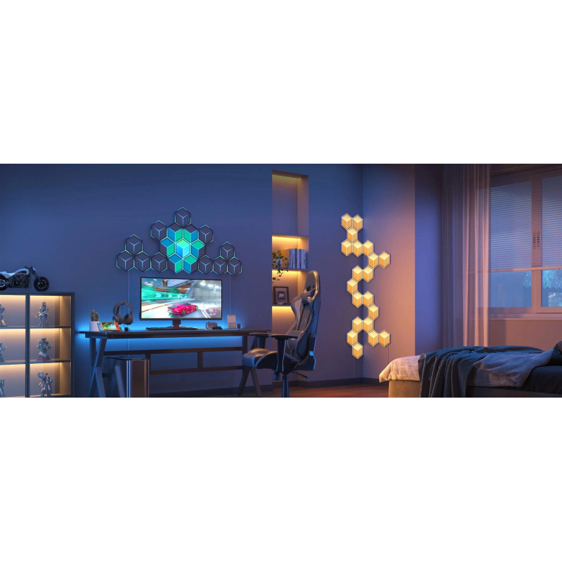 Потолочный светильник Govee H606A Glide Hexagon Light, 7, RGBIC, WI-FI/Bluetooth Белый (H606AC81)