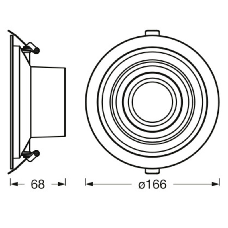 Потолочный светильник LEDVANCE LED 7W 650Lm 2700K 166мм Decor Filament Downlight Echo (4058075833951)